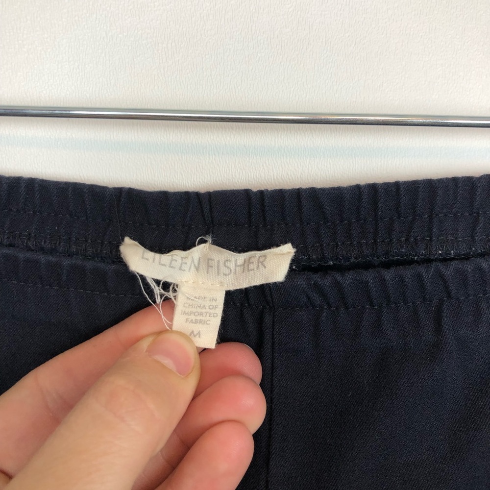Eileen Fisher Midnight Navy Slim Ankle Pants - Picture 2 of 5